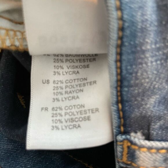 Articles of Society Sarah Skinny Jeans Blue Med Wash Distressed Denim 5-Pocket 2 - Picture 9 of 11